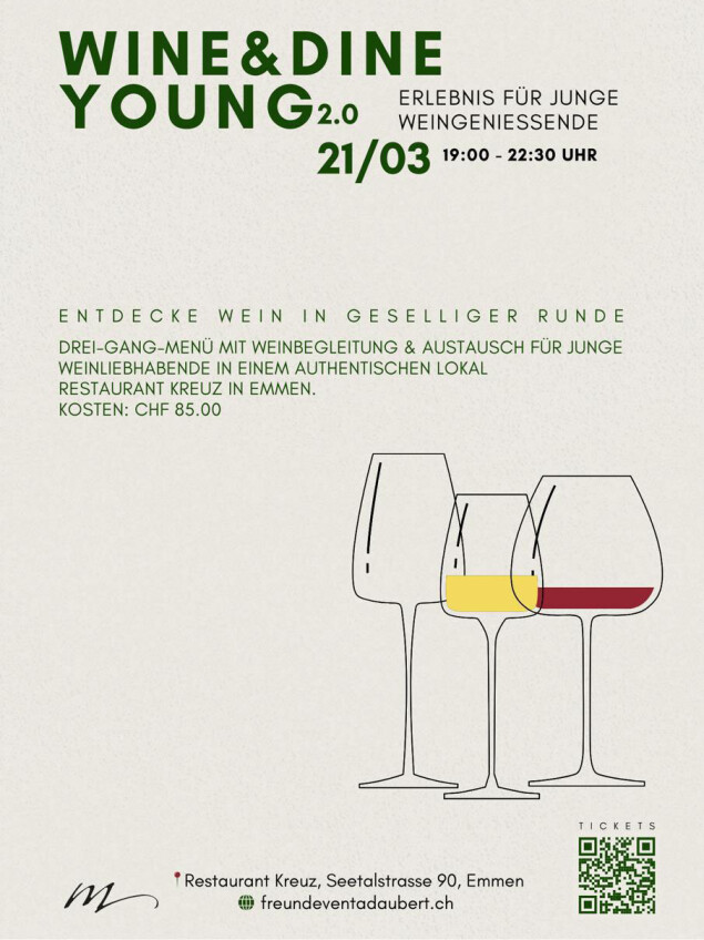 Fischer Weine - Wine & Dine Young No. 2 im Restaurant Kreuz, Emmen